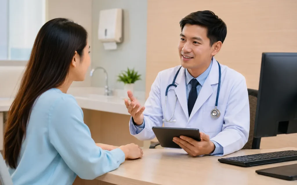 Doctor consultation with international patient Thailand hospital